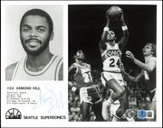 Armond Hill Autographed Team Issued 8x10 Photo Seattle Supersonics Beckett BAS QR #BT66614