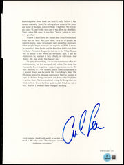 Carl Lewis Autographed 9x12 Magazine Page Photo Track & Field Olympics Beckett BAS QR #BT66623