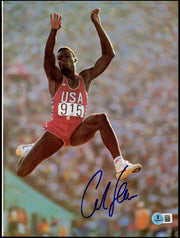 Carl Lewis Autographed 9x12 Magazine Page Photo Track & Field Olympics Beckett BAS QR #BT66618
