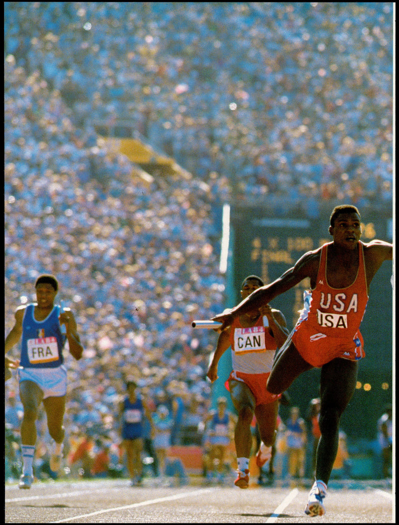 Carl Lewis Autographed 9x12 Magazine Page Photo Track & Field Olympics Beckett BAS QR #BT66618