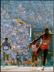 Carl Lewis Autographed 9x12 Magazine Page Photo Track & Field Olympics Beckett BAS QR #BT66617
