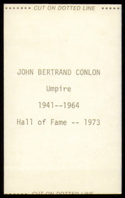 Jocko Conlan Autographed 1973 TCMA All Time Greats Card Umpire SKU #254601