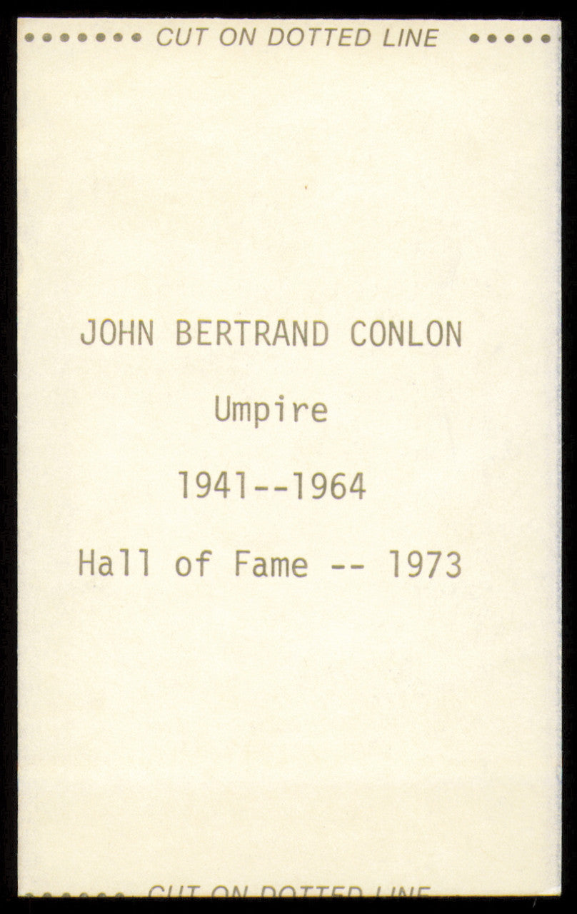 Jocko Conlan Autographed 1973 TCMA All Time Greats Card Umpire SKU #254601