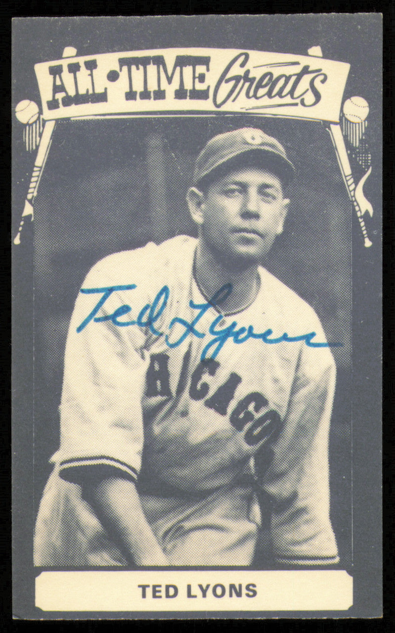 Ted Lyons Autographed 1973-80 TCMA All Time Greats Card Chicago Cubs SKU #254602