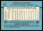 Andre Dawson Autographed 1988 Donruss Card #269 Chicago Cubs SKU #254616
