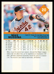 Mike Mussina Autographed 1992 Fleer Card #20 Baltimore Orioles SKU #254622