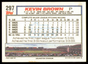 Kevin Brown Autographed 1992 Topps Card #297 Texas Rangers SKU #254624
