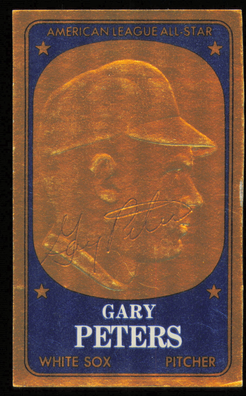 Gary Peters Autographed 1965 Topps Embossed Card #18 Chicago White Sox (Signed Twice) SKU #254646