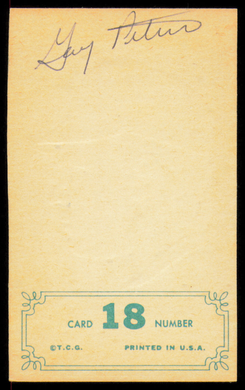 Gary Peters Autographed 1965 Topps Embossed Card #18 Chicago White Sox (Signed Twice) SKU #254646
