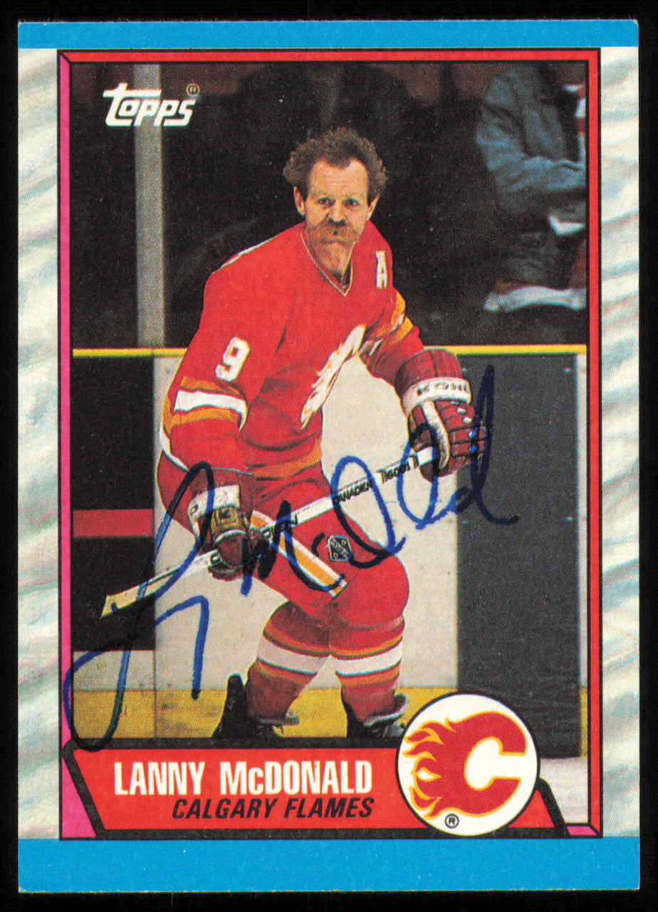 Lanny McDonald Autographed 1989-90 Topps Card #7 Calgary Flames SKU #254662