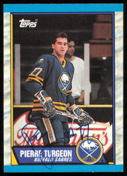 Pierre Turgeon Autographed 1989-90 Topps Card #25 Buffalo Sabres SKU #254666