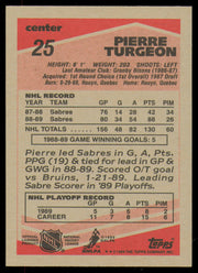 Pierre Turgeon Autographed 1989-90 Topps Card #25 Buffalo Sabres SKU #254667