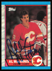 Al MacInnis Autographed 1989-90 Topps Card #49 Calgary Flames SKU #254670
