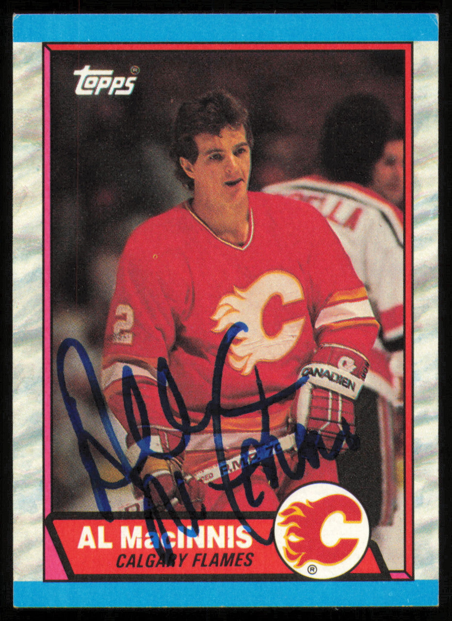 Al MacInnis Autographed 1989-90 Topps Card #49 Calgary Flames SKU #254670