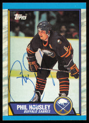 Phil Housley Autographed 1989-90 Topps Card #59 Buffalo Sabres SKU #254672