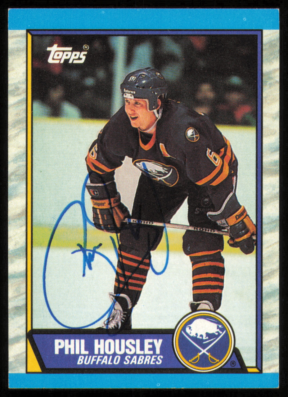 Phil Housley Autographed 1989-90 Topps Card #59 Buffalo Sabres SKU #254674