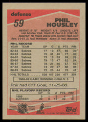 Phil Housley Autographed 1989-90 Topps Card #59 Buffalo Sabres SKU #254674