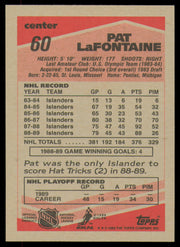 Pat LaFontaine Autographed 1989-90 Topps Card #60 New York Islanders SKU #254675