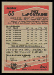 Pat LaFontaine Autographed 1989-90 Topps Card #60 New York Islanders SKU #254677