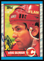 Doug Gilmour Autographed 1989-90 Topps Card #74 Calgary Flames SKU #254678