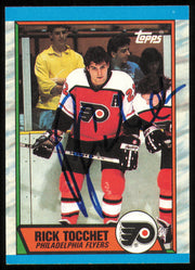 Rick Tocchet Autographed 1989-90 Topps Card #80 Philadelphia Flyers SKU #254681