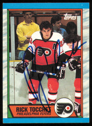 Rick Tocchet Autographed 1989-90 Topps Card #80 Philadelphia Flyers SKU #254682