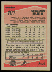 Shawn Burr Autographed 1989-90 Topps Card #101 Detroit Red Wings SKU #254684