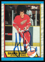 Shawn Burr Autographed 1989-90 Topps Card #101 Detroit Red Wings SKU #254685