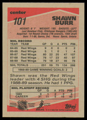 Shawn Burr Autographed 1989-90 Topps Card #101 Detroit Red Wings SKU #254685