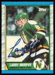 Larry Murphy Autographed 1989-90 Topps Card #128 Minnesota North Stars SKU #254689
