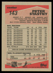 Peter Stastny Autographed 1989-90 Topps Card #143 Quebec Nordiques SKU #254692