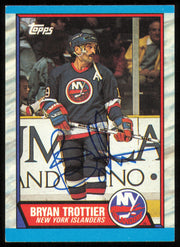 Bryan Trottier Autographed 1989-90 Topps Card #149 New York Islanders SKU #254693