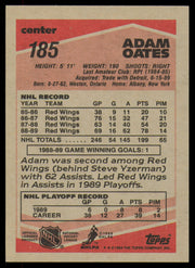 Adam Oates Autographed 1989-90 Topps Card #185 St. Louis Blues SKU #254696
