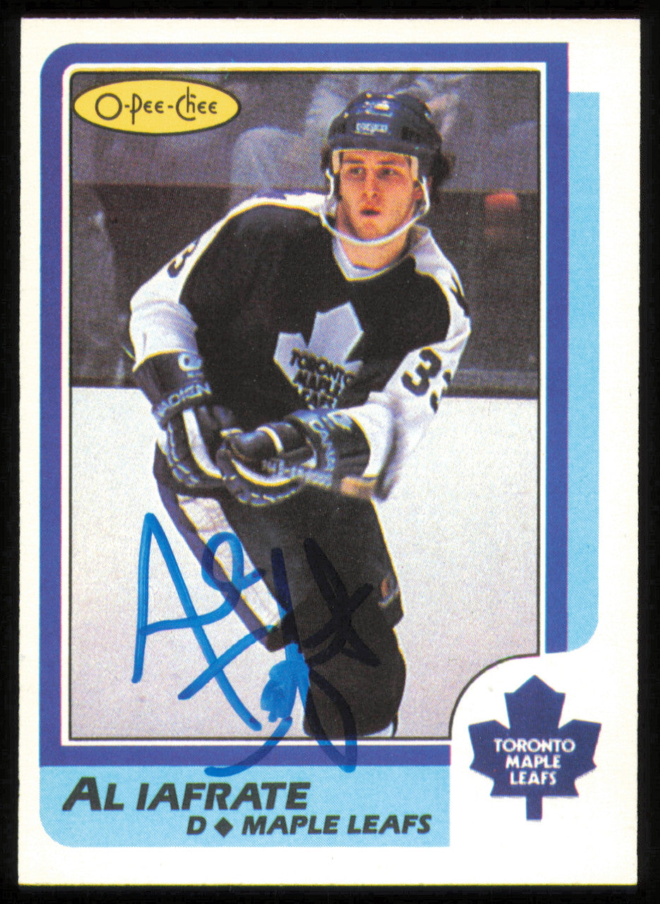 Al Iafrate Autographed 1986-87 O-Pee-Chee Card #26 Toronto Blue Jays SKU #254699