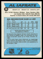 Al Iafrate Autographed 1986-87 O-Pee-Chee Card #26 Toronto Blue Jays SKU #254699