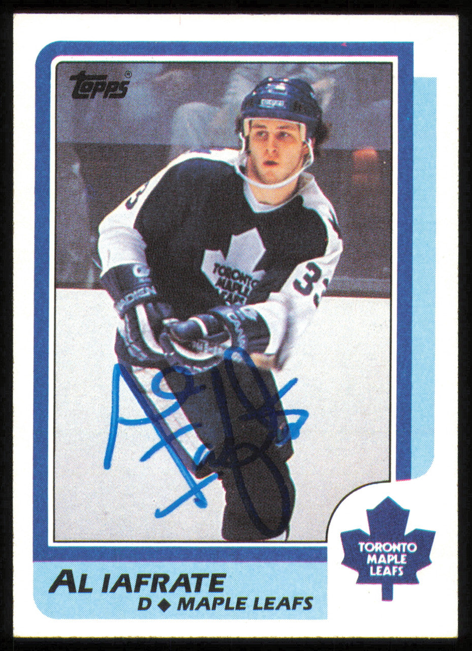 Al Iafrate Autographed 1986-87 Topps Card #26 Toronto Maple Leafs SKU #254707
