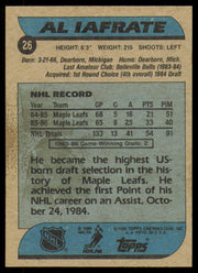 Al Iafrate Autographed 1986-87 Topps Card #26 Toronto Maple Leafs SKU #254707