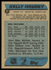 Kelly Hrudey Autographed 1986-87 Topps Card #27 New York Islanders SKU #254709