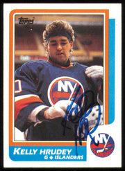 Kelly Hrudey Autographed 1986-87 Topps Card #27 New York Islanders SKU #254710