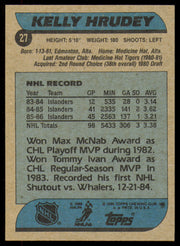 Kelly Hrudey Autographed 1986-87 Topps Card #27 New York Islanders SKU #254710