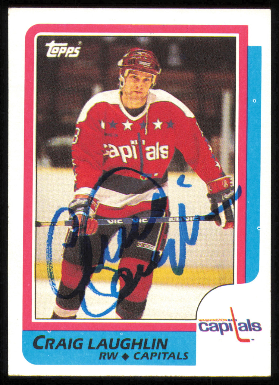 Craig Laughlin Autographed 1986-87 Topps Card #35 Washington Capitals SKU #254719