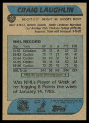 Craig Laughlin Autographed 1986-87 Topps Card #35 Washington Capitals SKU #254719