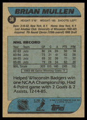 Brian Mullen Autographed 1986-87 Topps Card #38 Winnipeg Jets SKU #254723