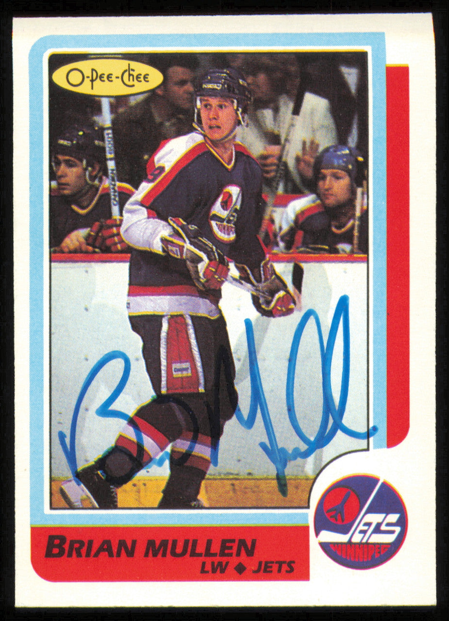 Brian Mullen Autographed 1986-87 O-Pee-Chee Card #38 Winnipeg Jets SKU #254724