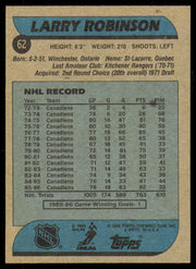 Larry Robinson Autographed 1986-87 Topps Card #62 Montreal Canadiens SKU #254730