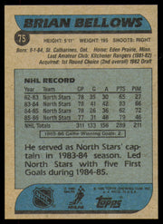 Brian Bellows Autographed 1986-87 Topps Card #75 Minnesota North Stars SKU #254738