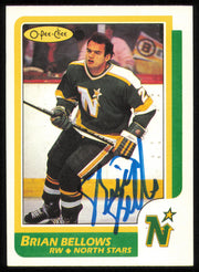 Brian Bellows Autographed 1986-87 O-Pee-Chee Card #75 Minnesota North Stars SKU #254740