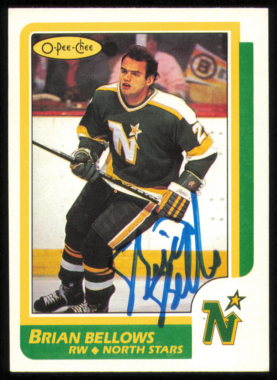Brian Bellows Autographed 1986-87 O-Pee-Chee Card #75 Minnesota North Stars SKU #254740