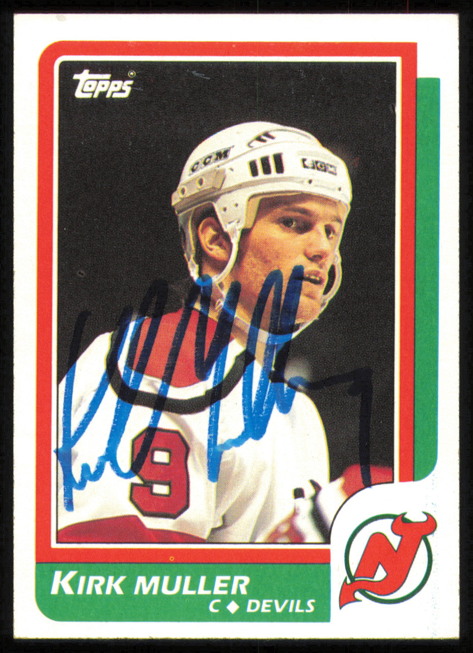 Kirk Muller Autographed 1986-87 Topps Card #94 New Jersey Devils SKU #254743
