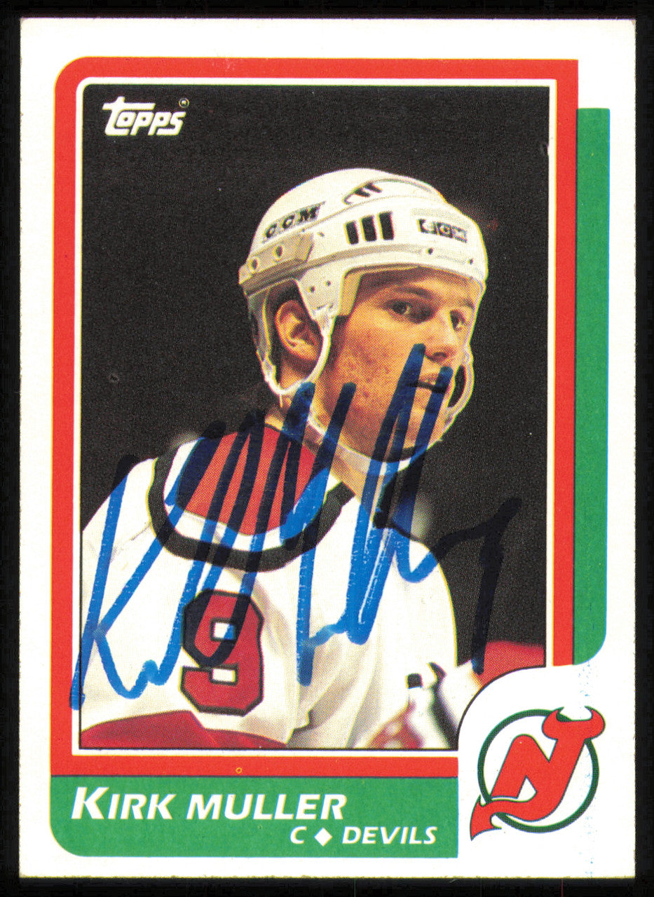 Kirk Muller Autographed 1986-87 Topps Card #94 New Jersey Devils SKU #254744